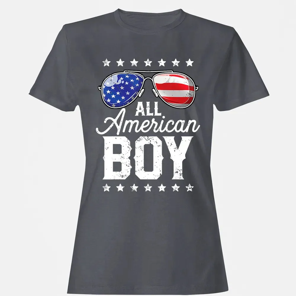 All American Boy 4th of July  Boys Kids Sunglasses Women's T-shirt - 5
