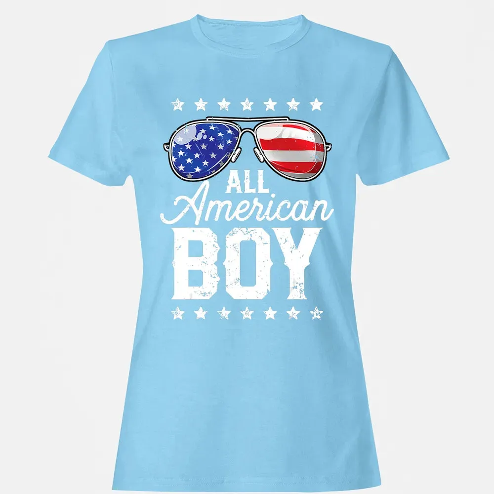 All American Boy 4th of July  Boys Kids Sunglasses Women's T-shirt - 8