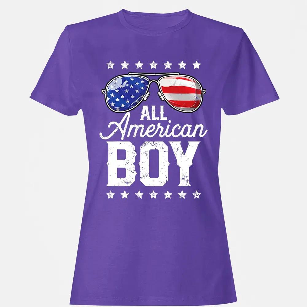 All American Boy 4th of July  Boys Kids Sunglasses Women's T-shirt - 12