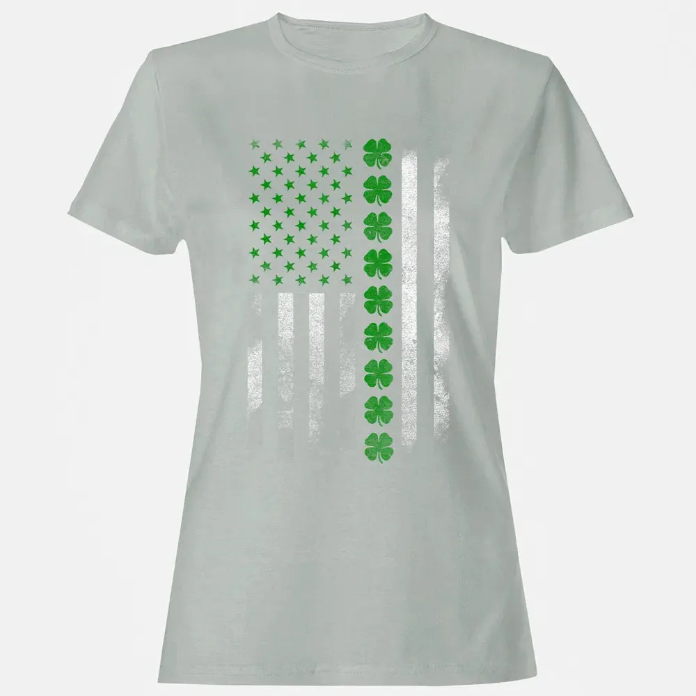 St. Patricks Day IRISH AMERICAN FLAG T- Women's T-shirt - 2