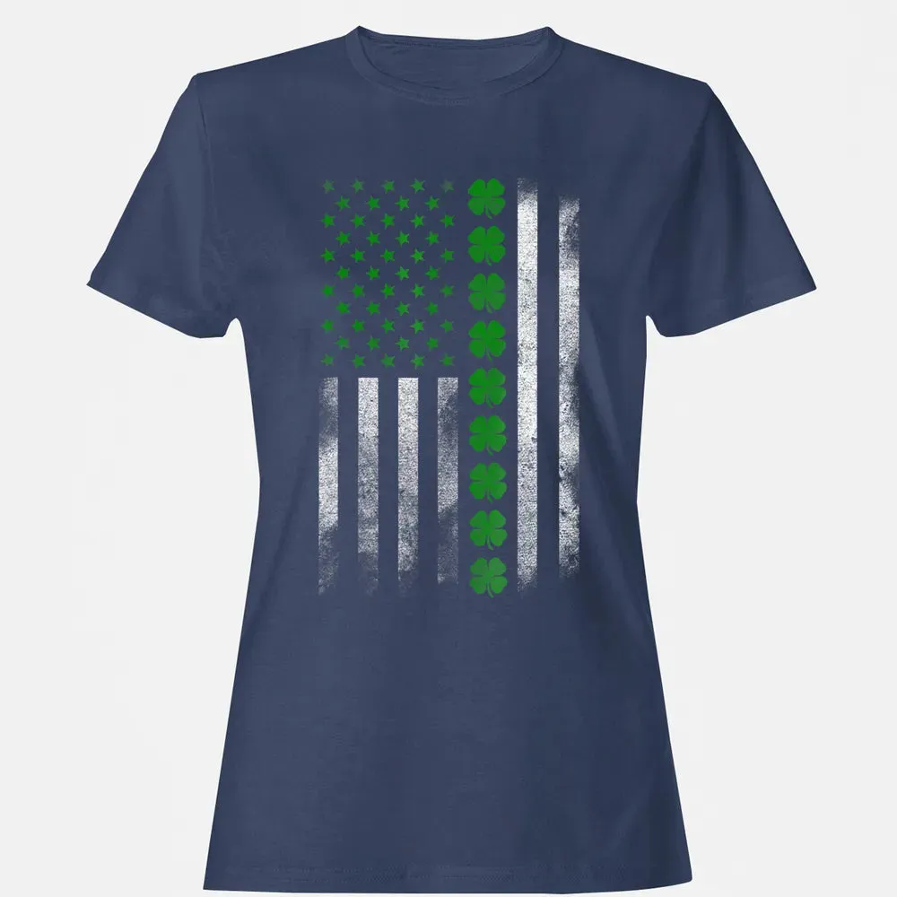 St. Patricks Day IRISH AMERICAN FLAG T- Women's T-shirt - 10