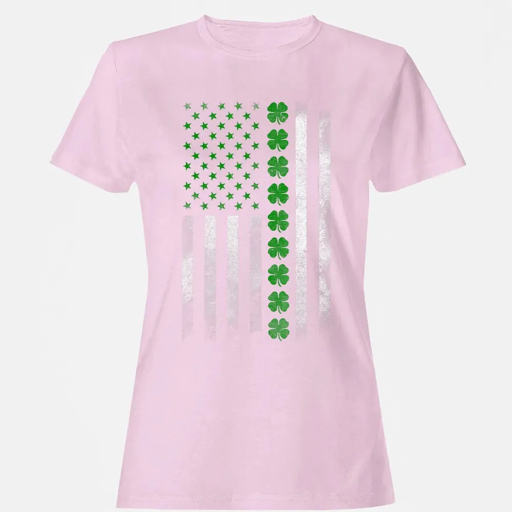 St. Patricks Day IRISH AMERICAN FLAG T- Women's T-shirt - 9