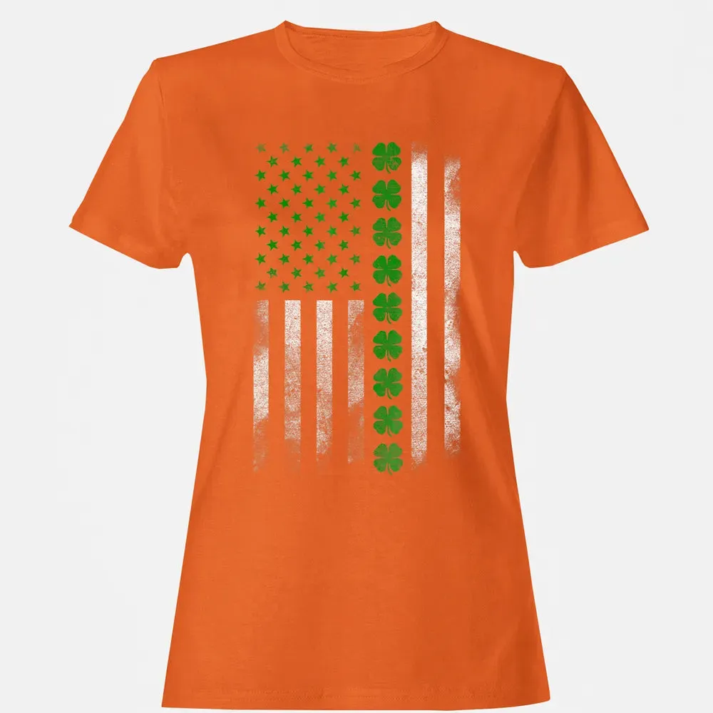 St. Patricks Day IRISH AMERICAN FLAG T- Women's T-shirt - 11
