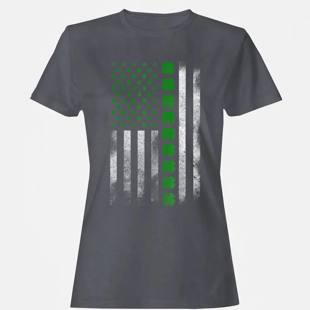 St. Patricks Day IRISH AMERICAN FLAG T- Women's T-shirt - 5