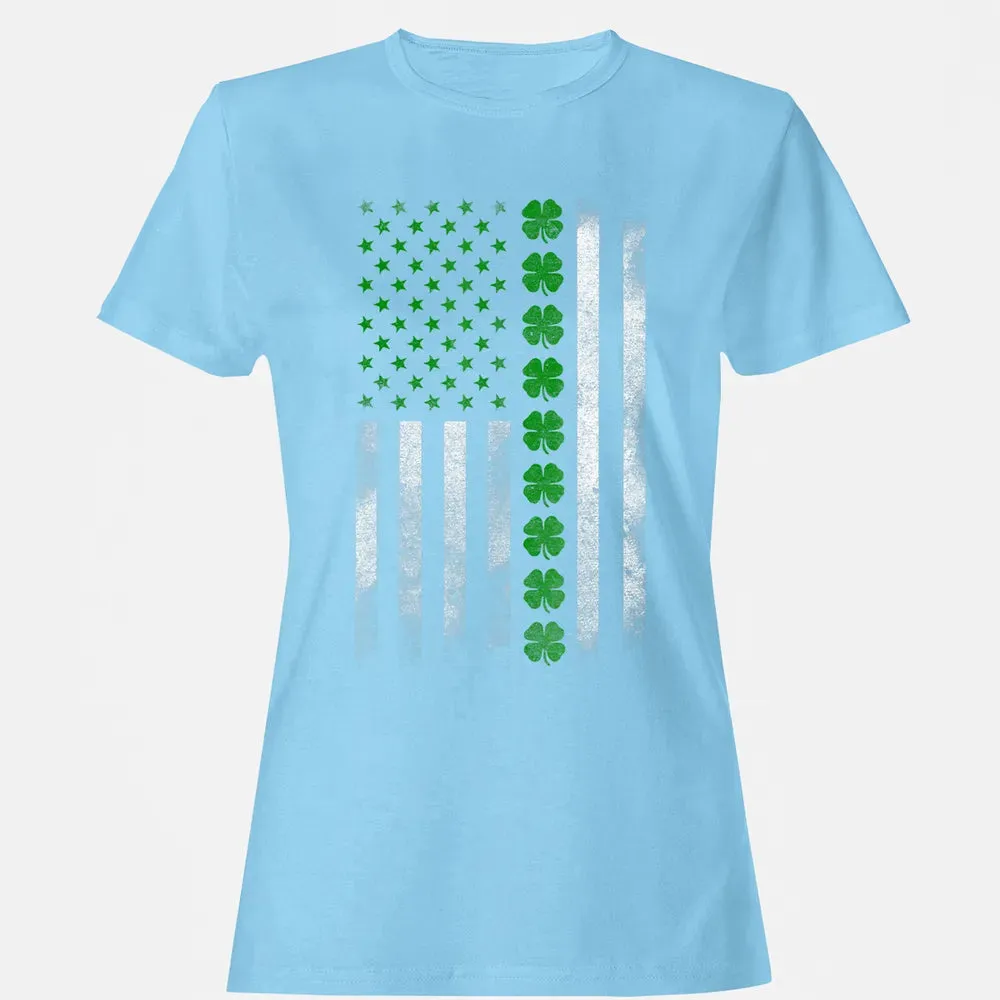 St. Patricks Day IRISH AMERICAN FLAG T- Women's T-shirt - 8