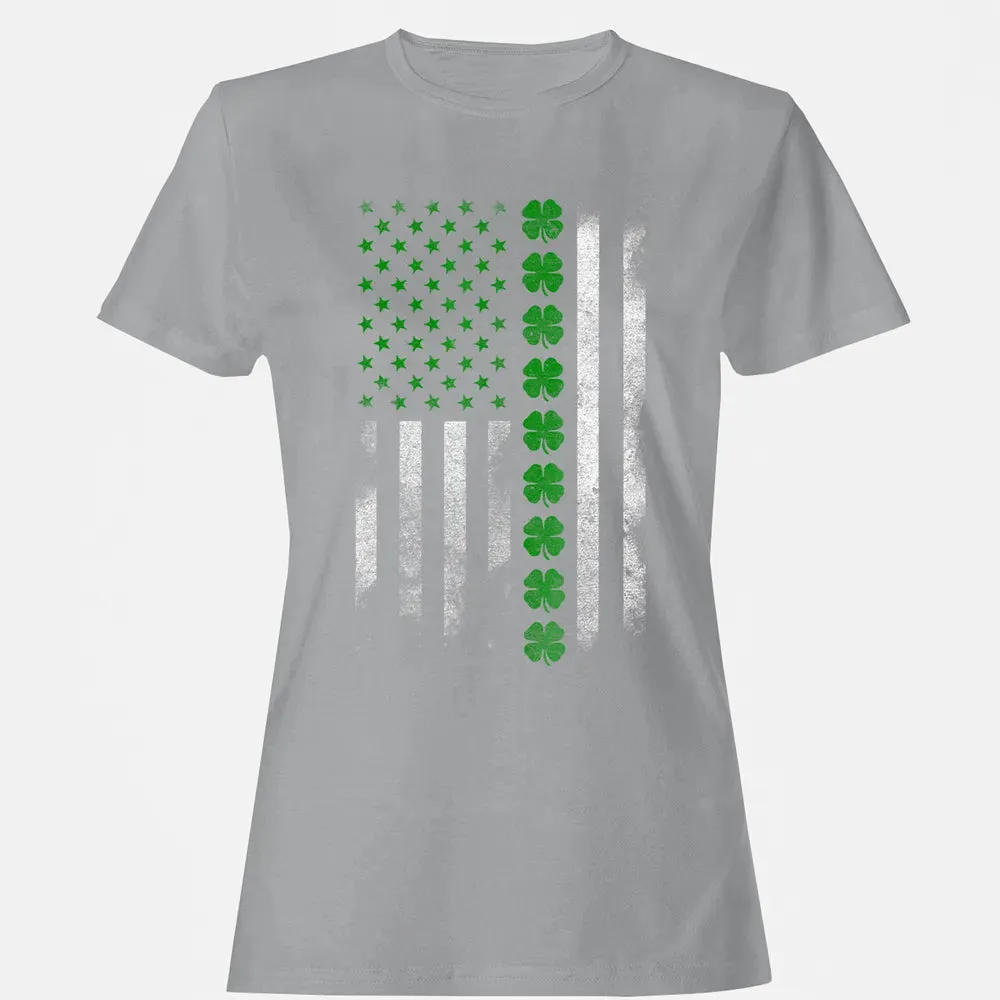 St. Patricks Day IRISH AMERICAN FLAG T- Women's T-shirt - 15