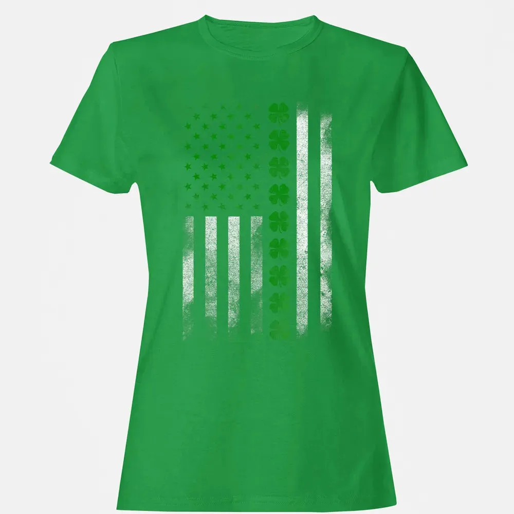 St. Patricks Day IRISH AMERICAN FLAG T- Women's T-shirt - 7