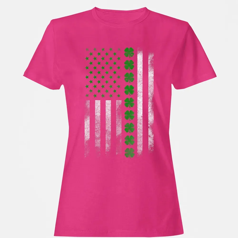 St. Patricks Day IRISH AMERICAN FLAG T- Women's T-shirt - 6