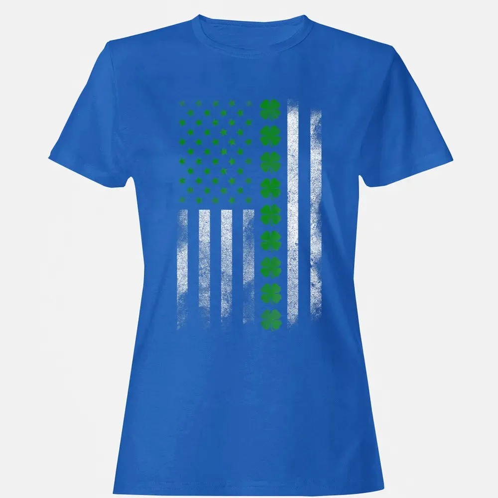 St. Patricks Day IRISH AMERICAN FLAG T- Women's T-shirt - 14