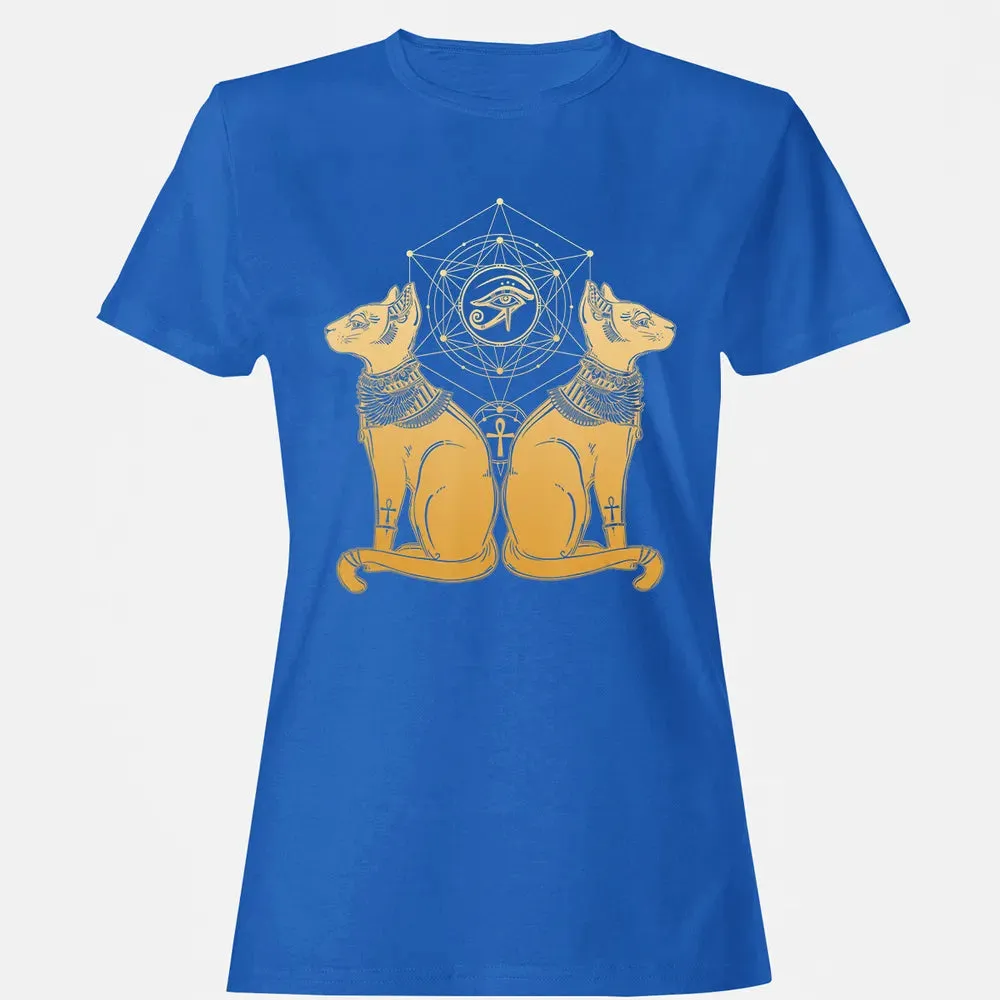 Egyptian Cat Goddess Bastet Sphinx Eye Of Ra Women's T-shirt - 14