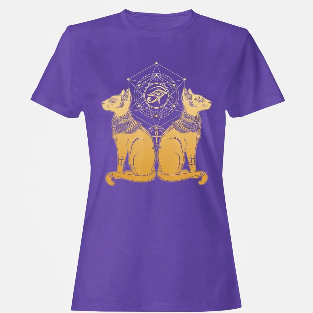 Egyptian Cat Goddess Bastet Sphinx Eye Of Ra Women's T-shirt - 12