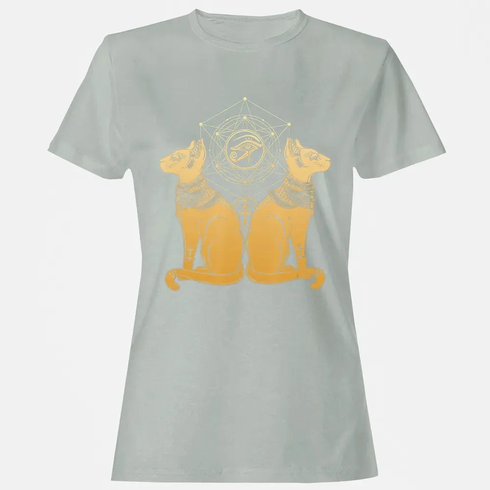 Egyptian Cat Goddess Bastet Sphinx Eye Of Ra Women's T-shirt - 2