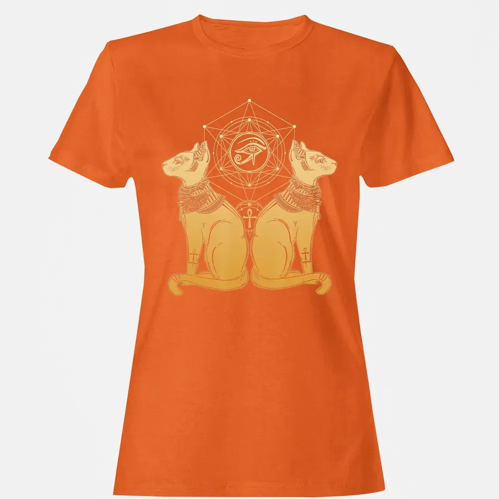 Egyptian Cat Goddess Bastet Sphinx Eye Of Ra Women's T-shirt - 11