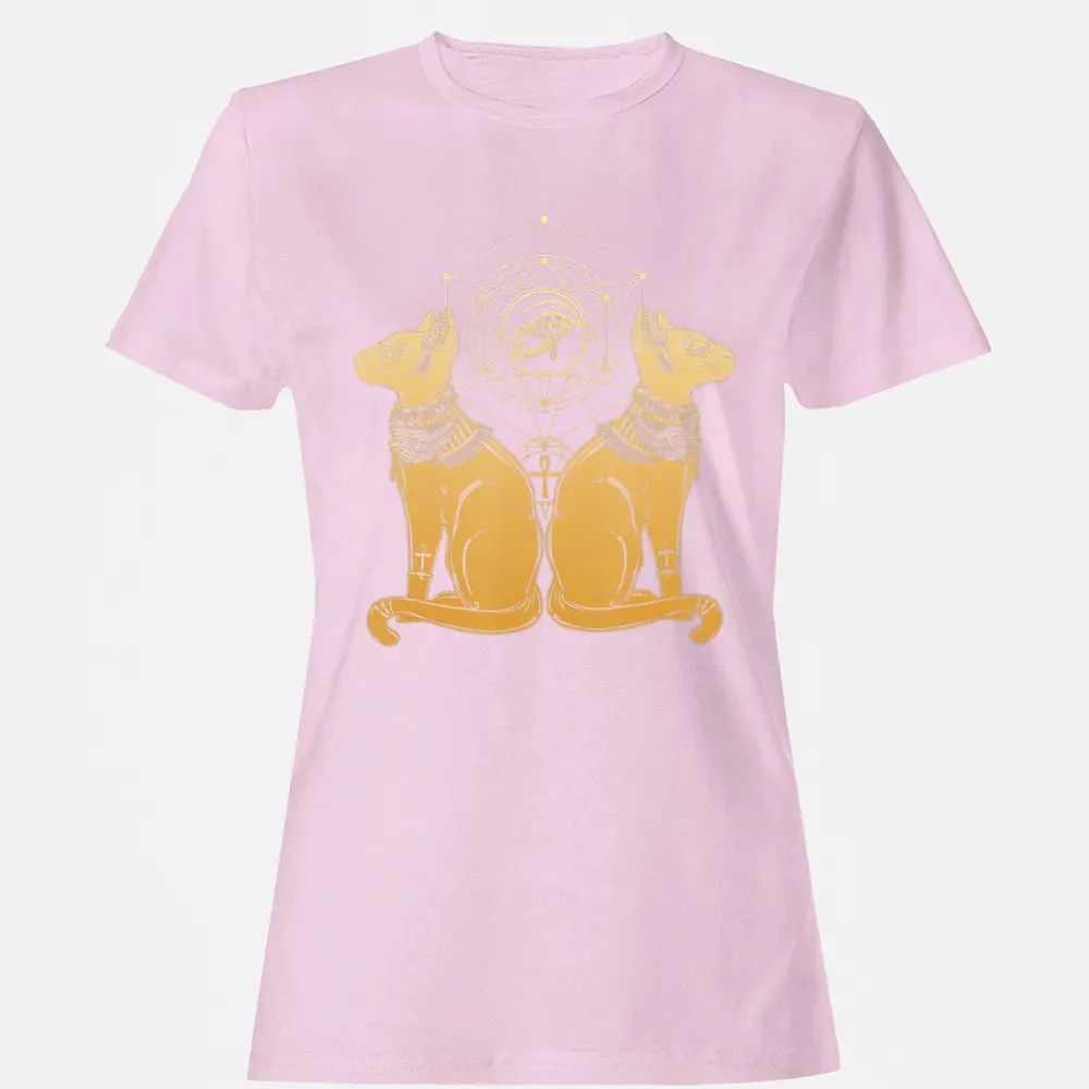 Egyptian Cat Goddess Bastet Sphinx Eye Of Ra Women's T-shirt - 9