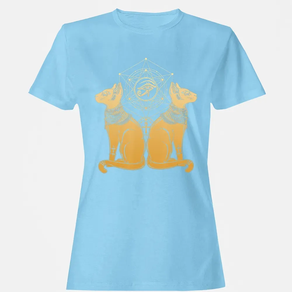 Egyptian Cat Goddess Bastet Sphinx Eye Of Ra Women's T-shirt - 8