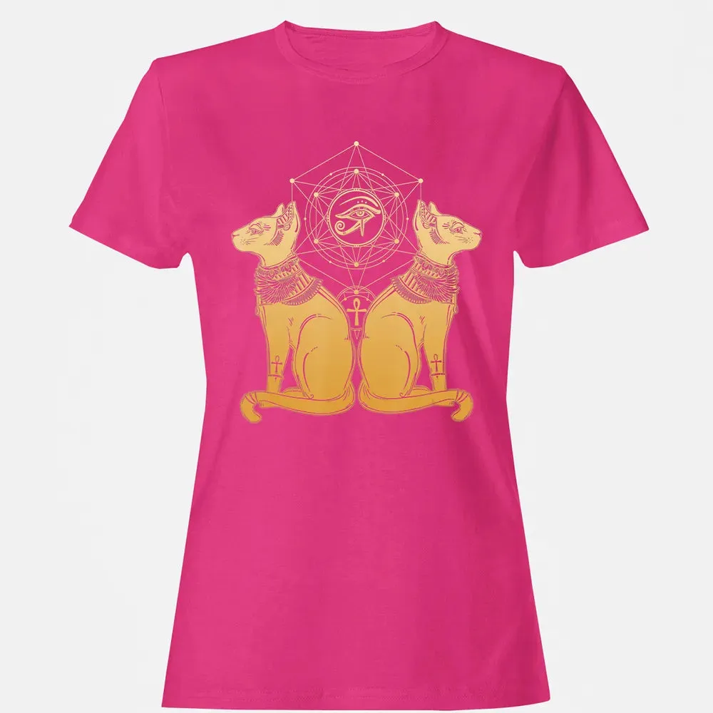 Egyptian Cat Goddess Bastet Sphinx Eye Of Ra Women's T-shirt - 6