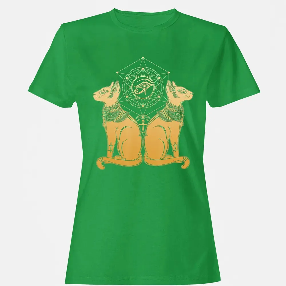 Egyptian Cat Goddess Bastet Sphinx Eye Of Ra Women's T-shirt - 7