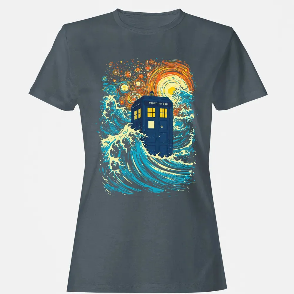 Starry Wave Blue Box Women's T-shirt - 3
