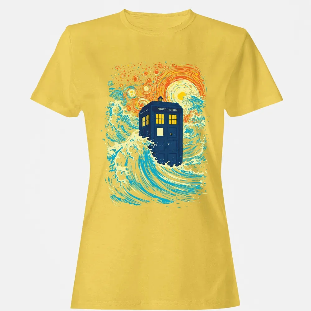 Starry Wave Blue Box Women's T-shirt - 4