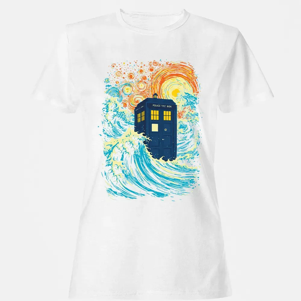 Starry Wave Blue Box Women's T-shirt - 16