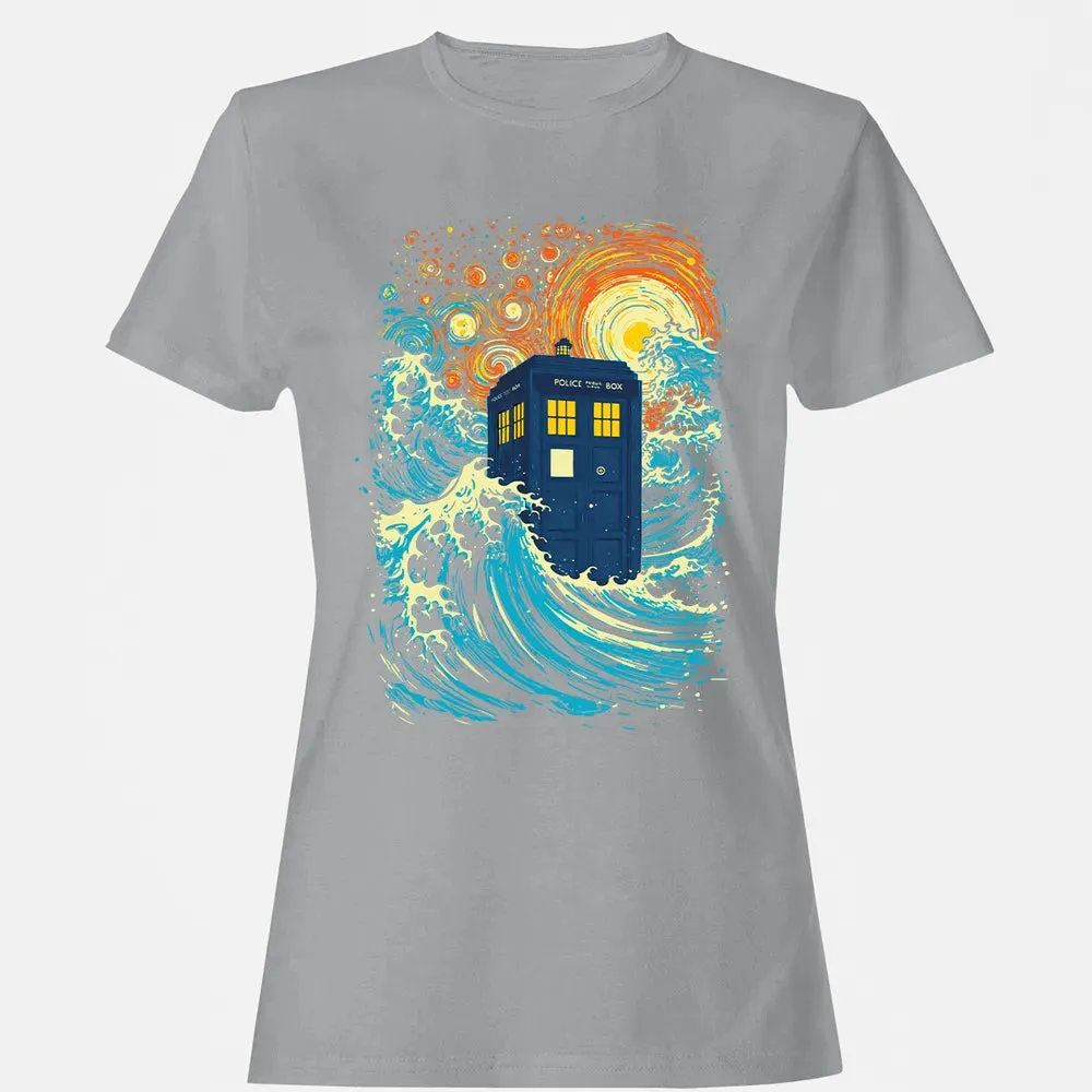 Starry Wave Blue Box Women's T-shirt - 15