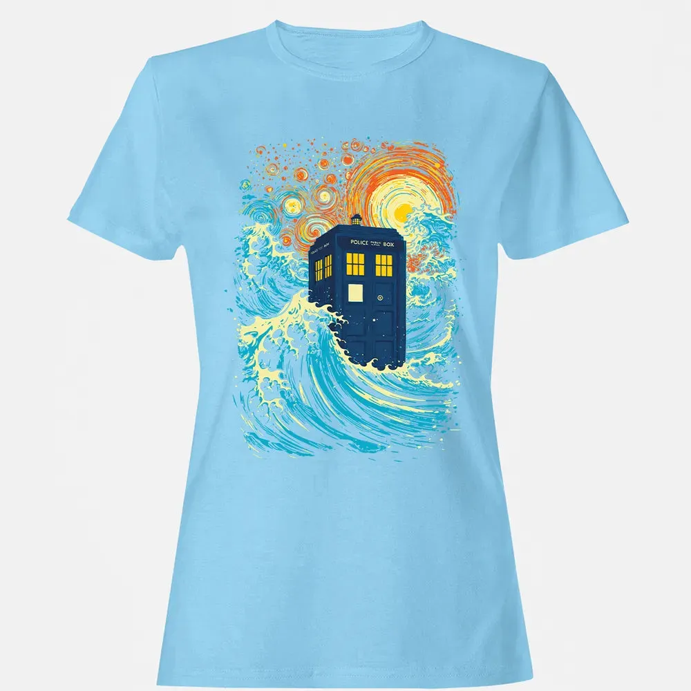 Starry Wave Blue Box Women's T-shirt - 8