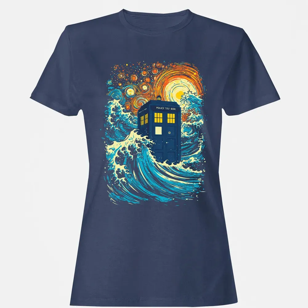 Starry Wave Blue Box Women's T-shirt - 10