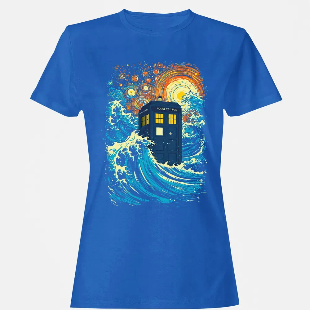 Starry Wave Blue Box Women's T-shirt - 14
