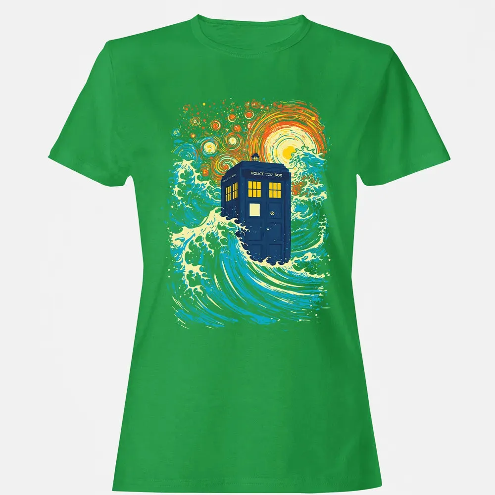 Starry Wave Blue Box Women's T-shirt - 7