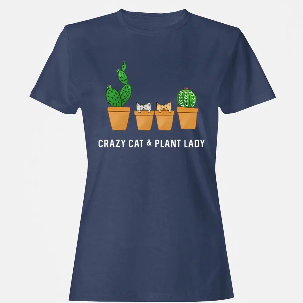 Catcus Cat Cactus Succulent Crazy Plant Mom Gift Women's T-shirt - 10