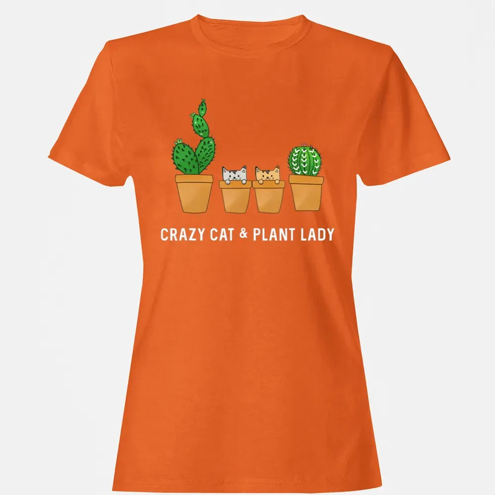Catcus Cat Cactus Succulent Crazy Plant Mom Gift Women's T-shirt - 11
