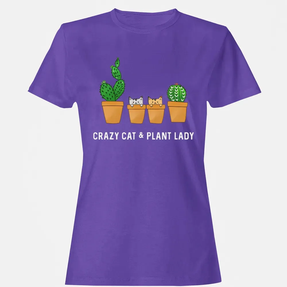 Catcus Cat Cactus Succulent Crazy Plant Mom Gift Women's T-shirt - 12