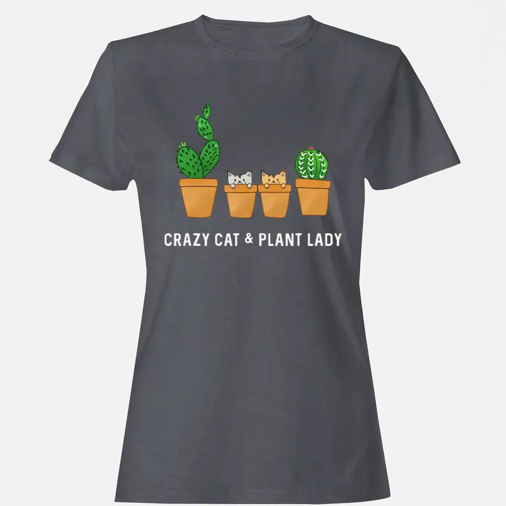 Catcus Cat Cactus Succulent Crazy Plant Mom Gift Women's T-shirt - 5