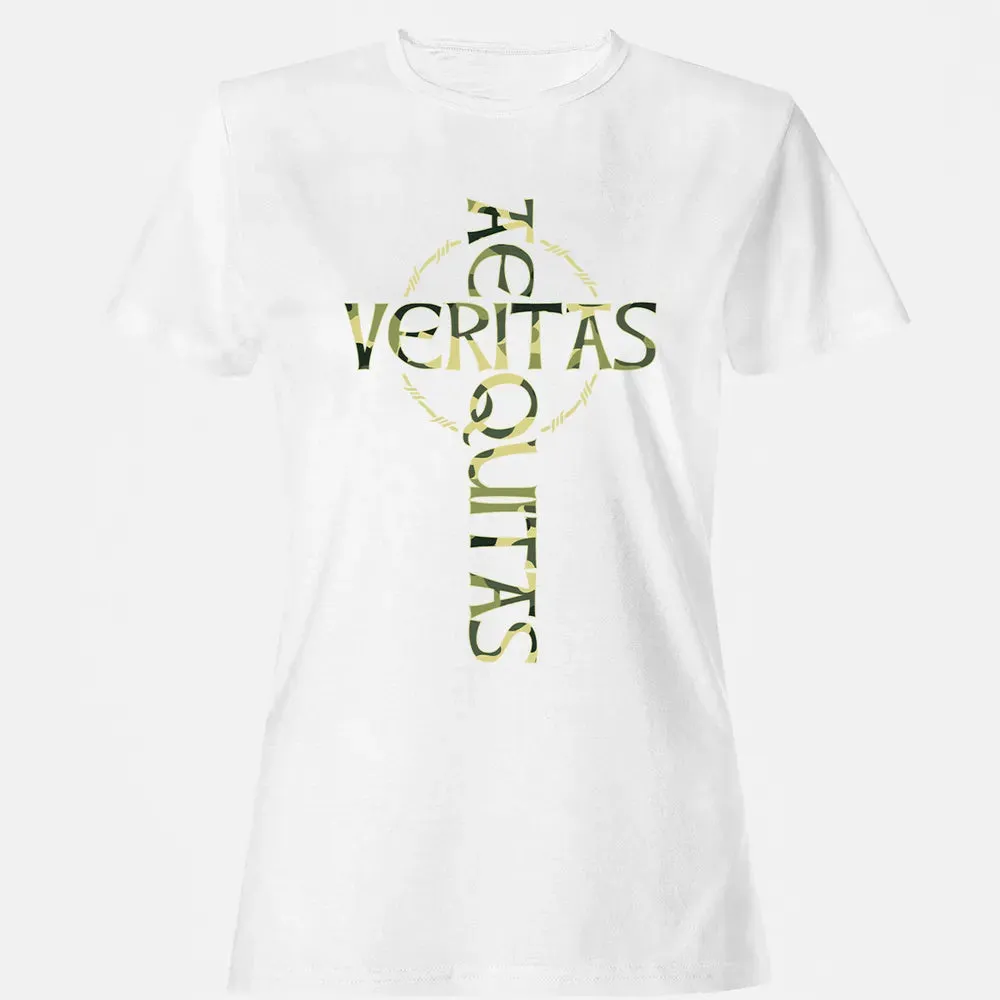 Veritas Aequitas Camo Cross Women's T-shirt - 16