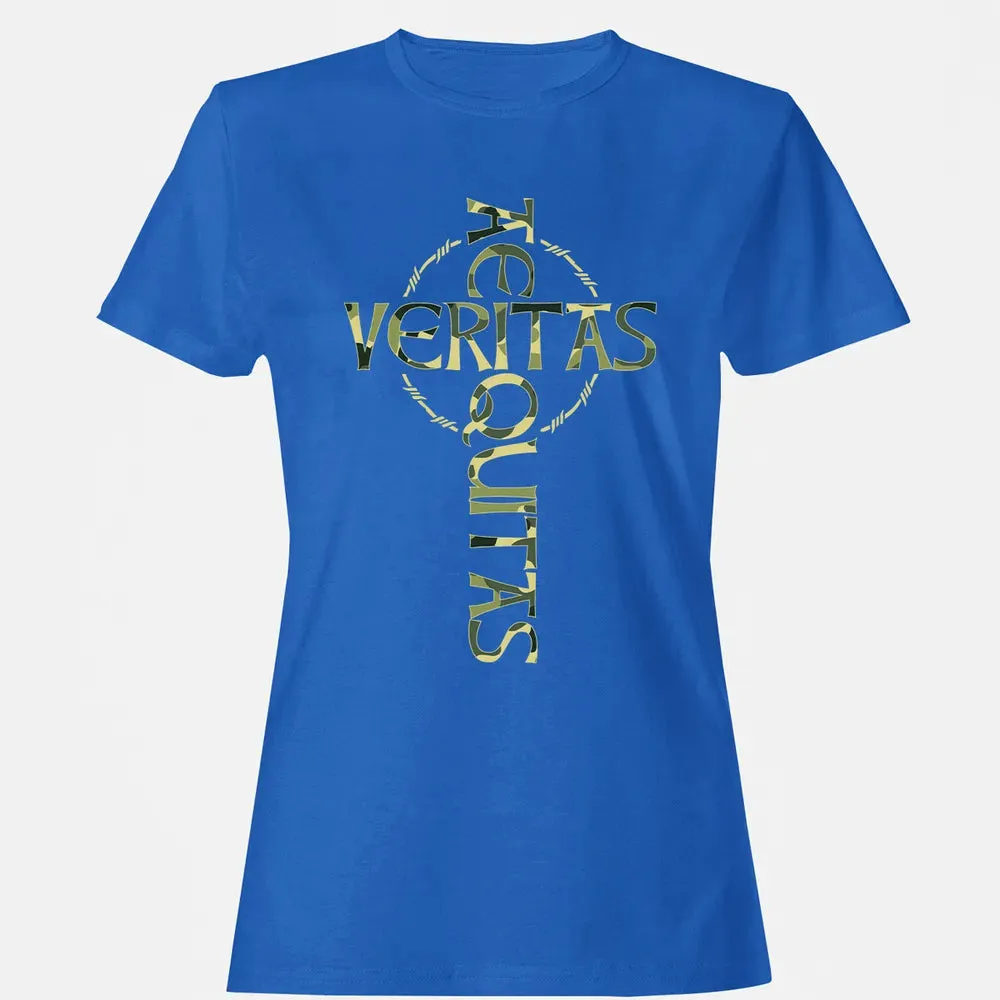 Veritas Aequitas Camo Cross Women's T-shirt - 14