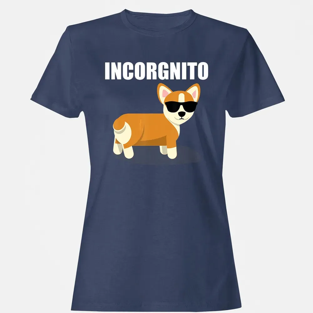Vintage Incorgnito   Funny Corgi Lover  Gift Women's T-shirt - 10
