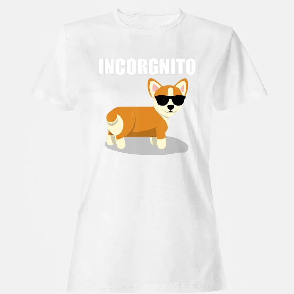 Vintage Incorgnito   Funny Corgi Lover  Gift Women's T-shirt - 16