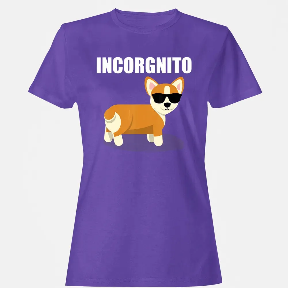 Vintage Incorgnito   Funny Corgi Lover  Gift Women's T-shirt - 12