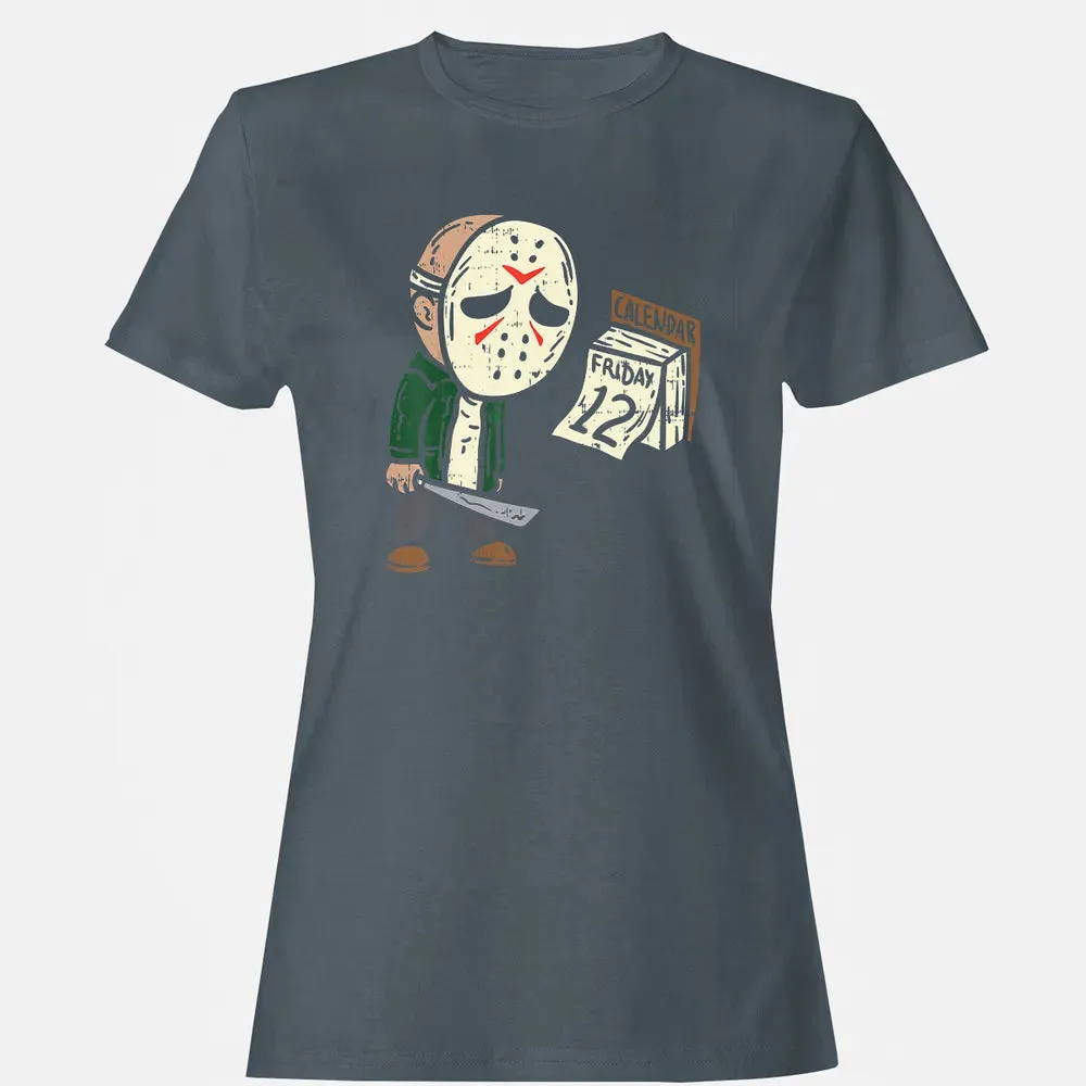 Friday 12th Funny Halloween Horror Movie Humor Women's T-shirt - 3