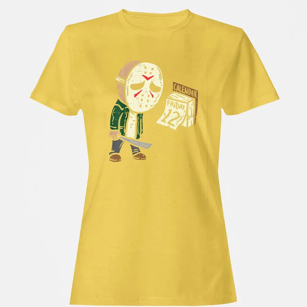 Friday 12th Funny Halloween Horror Movie Humor Women's T-shirt - 4