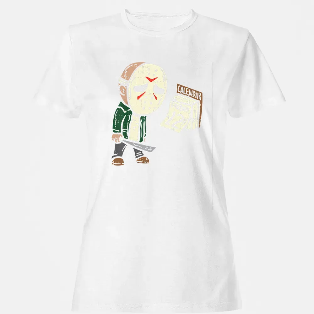 Friday 12th Funny Halloween Horror Movie Humor Women's T-shirt - 16