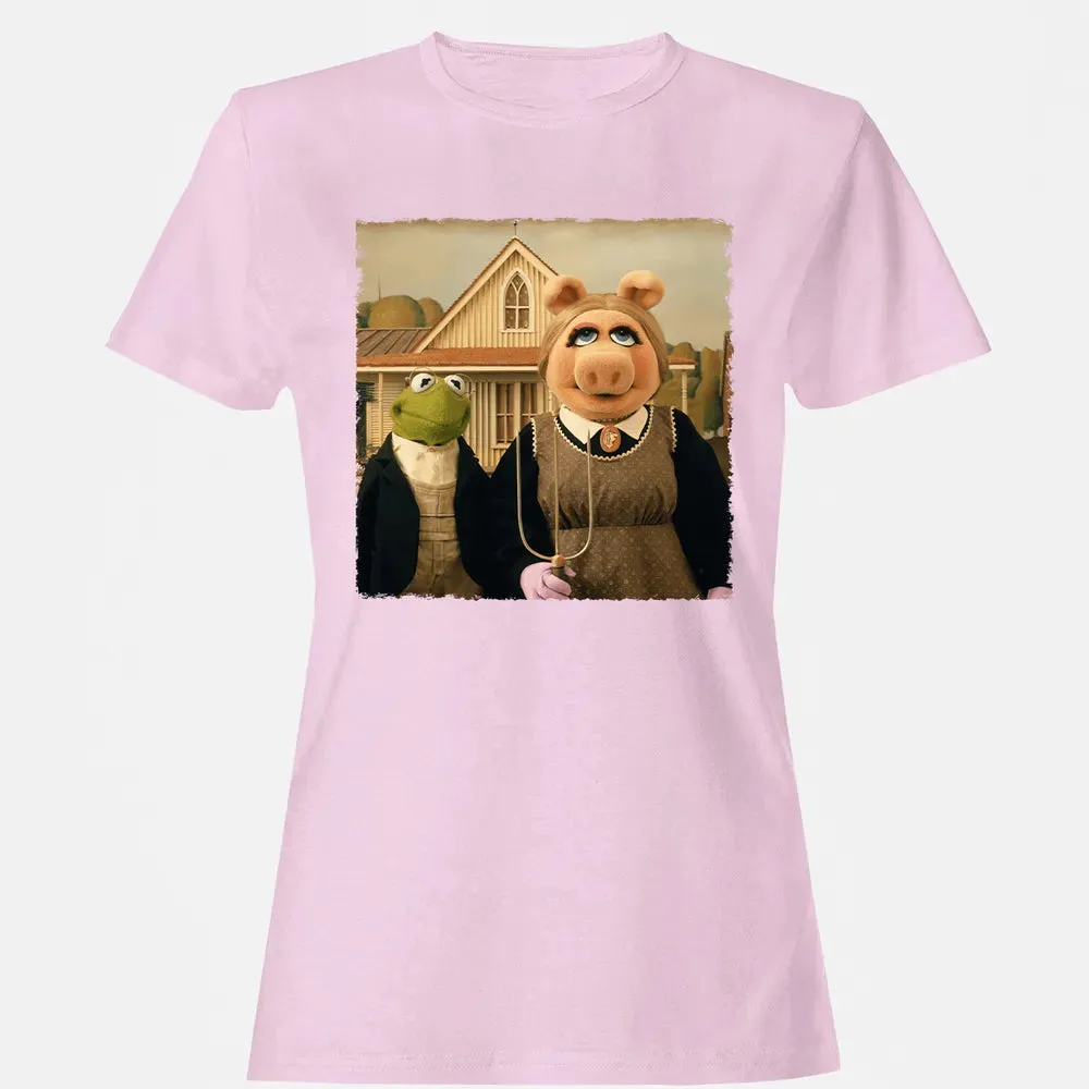 Ms Piggy's American Gothic Women's T-shirt - 9