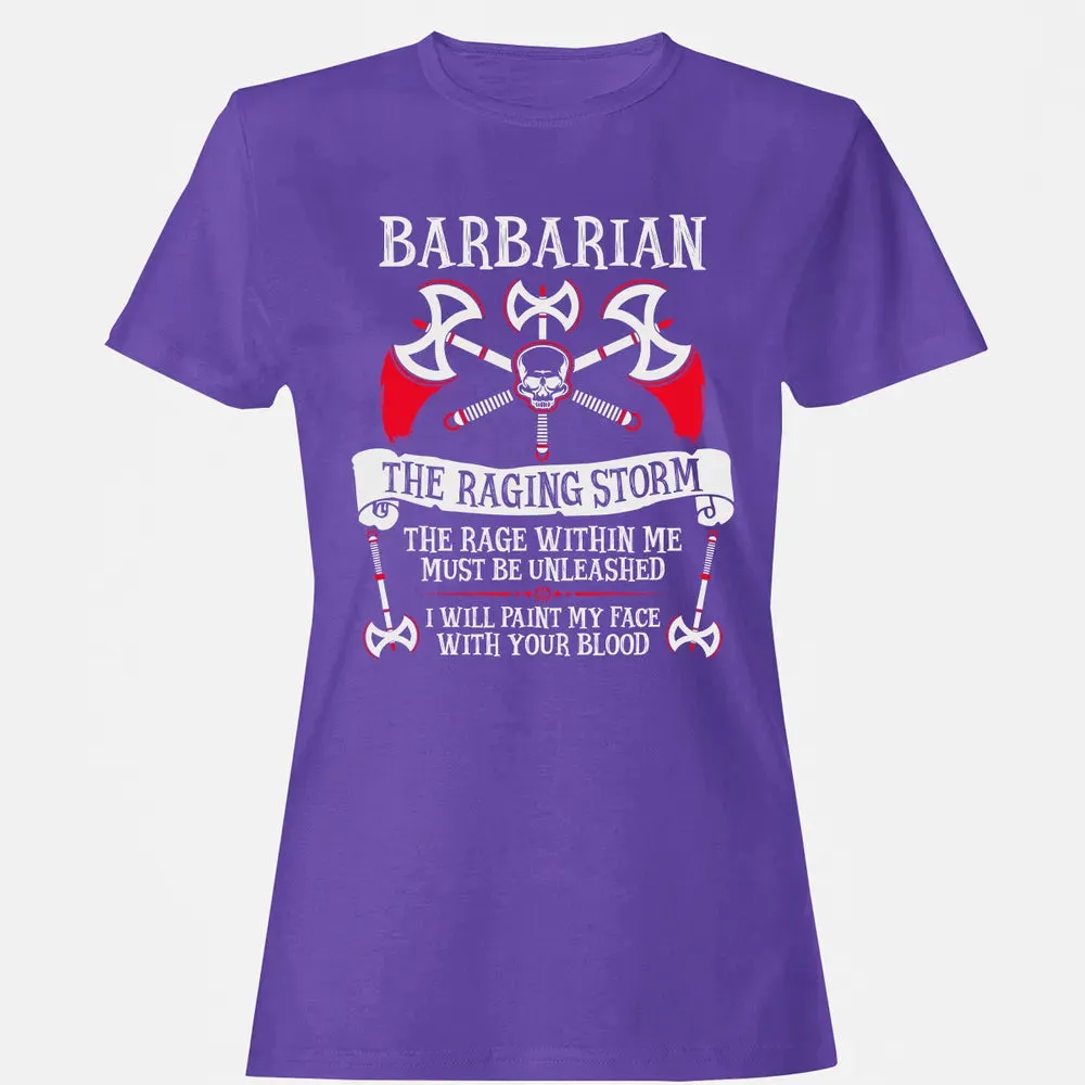 BARBARIAN, THE RAGING STORM  (White) Women's T-shirt - 12