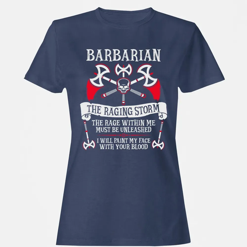 BARBARIAN, THE RAGING STORM  (White) Women's T-shirt - 10