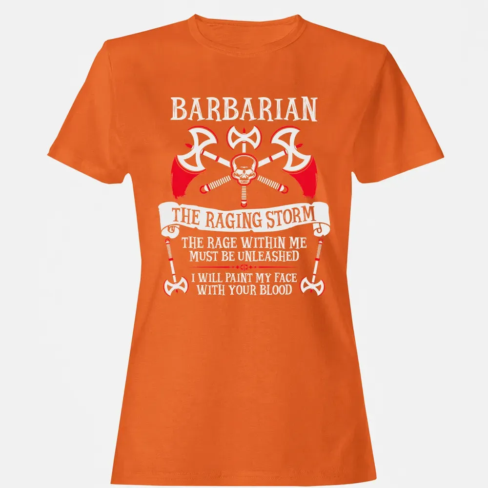 BARBARIAN, THE RAGING STORM  (White) Women's T-shirt - 11
