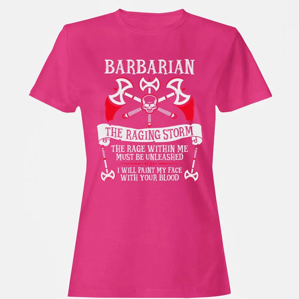 BARBARIAN, THE RAGING STORM  (White) Women's T-shirt - 6