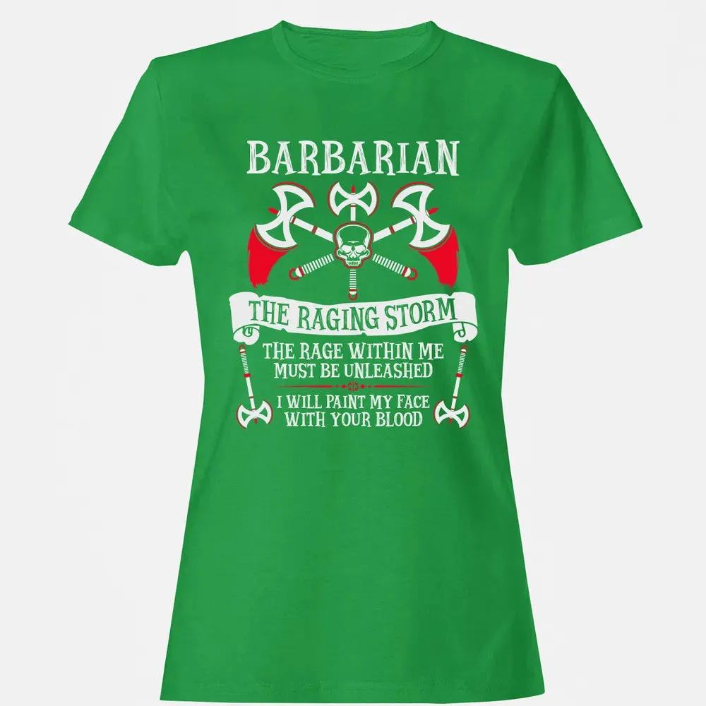 BARBARIAN, THE RAGING STORM  (White) Women's T-shirt - 7
