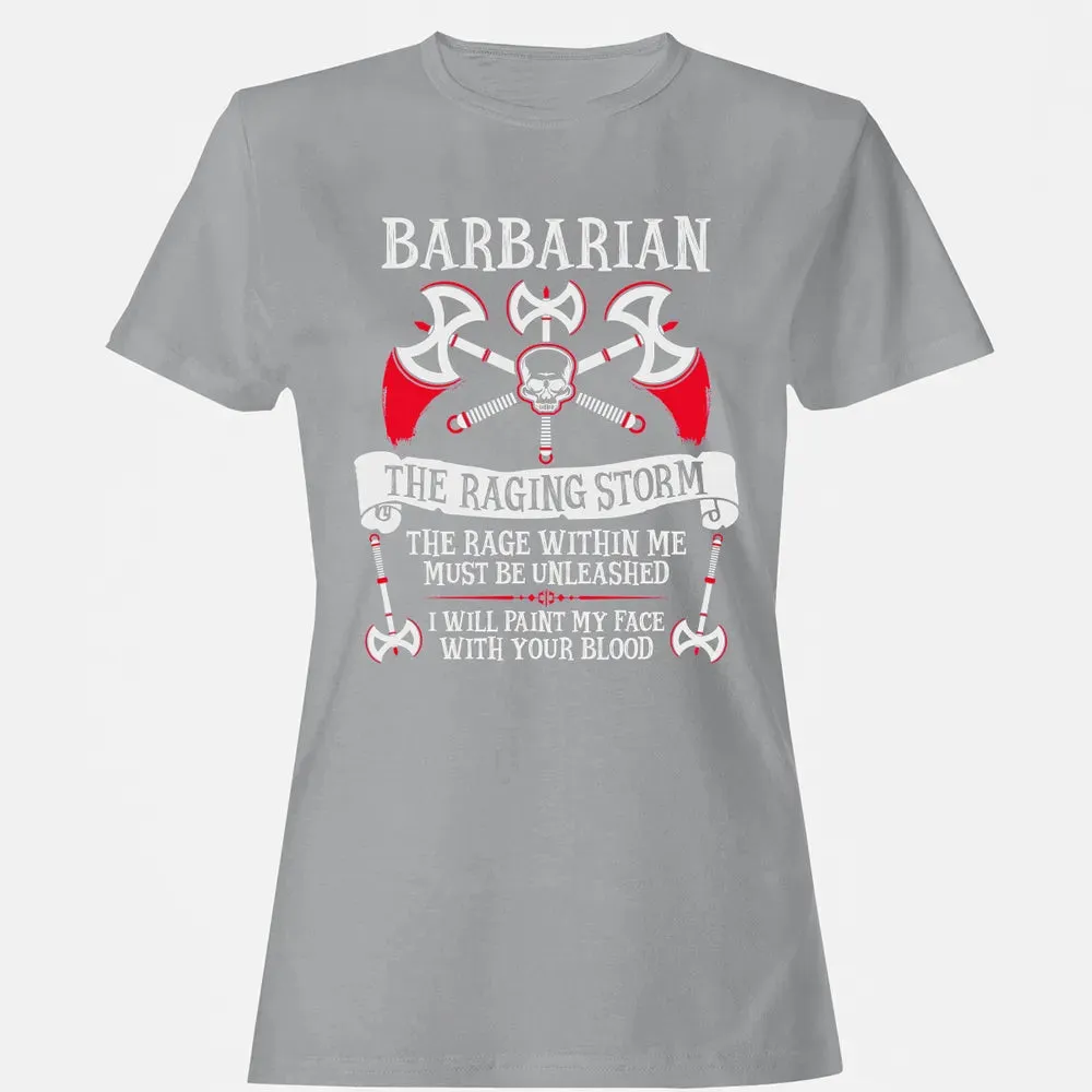 BARBARIAN, THE RAGING STORM  (White) Women's T-shirt - 15