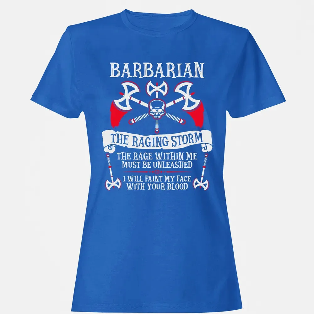 BARBARIAN, THE RAGING STORM  (White) Women's T-shirt - 14