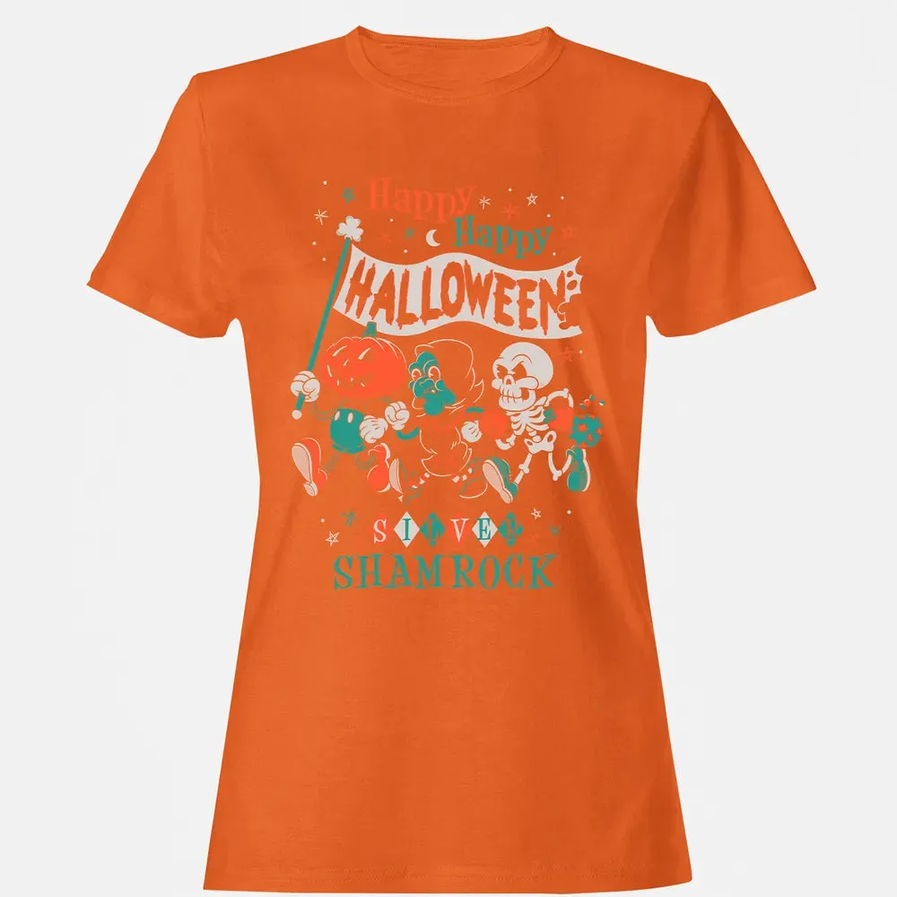 Silver Shamrock - Creepy Cute Pumpkin Women's T-shirt - 11